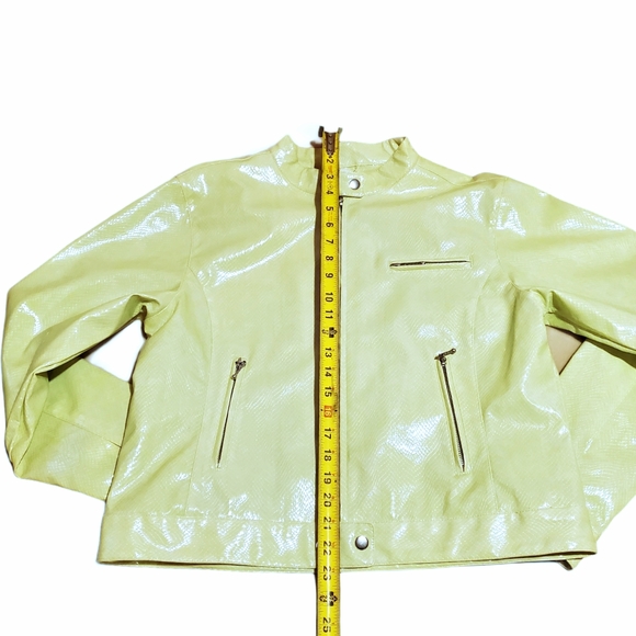 Vtg 80s 90s faux snakeskin neon jacket - Picture 8 of 12